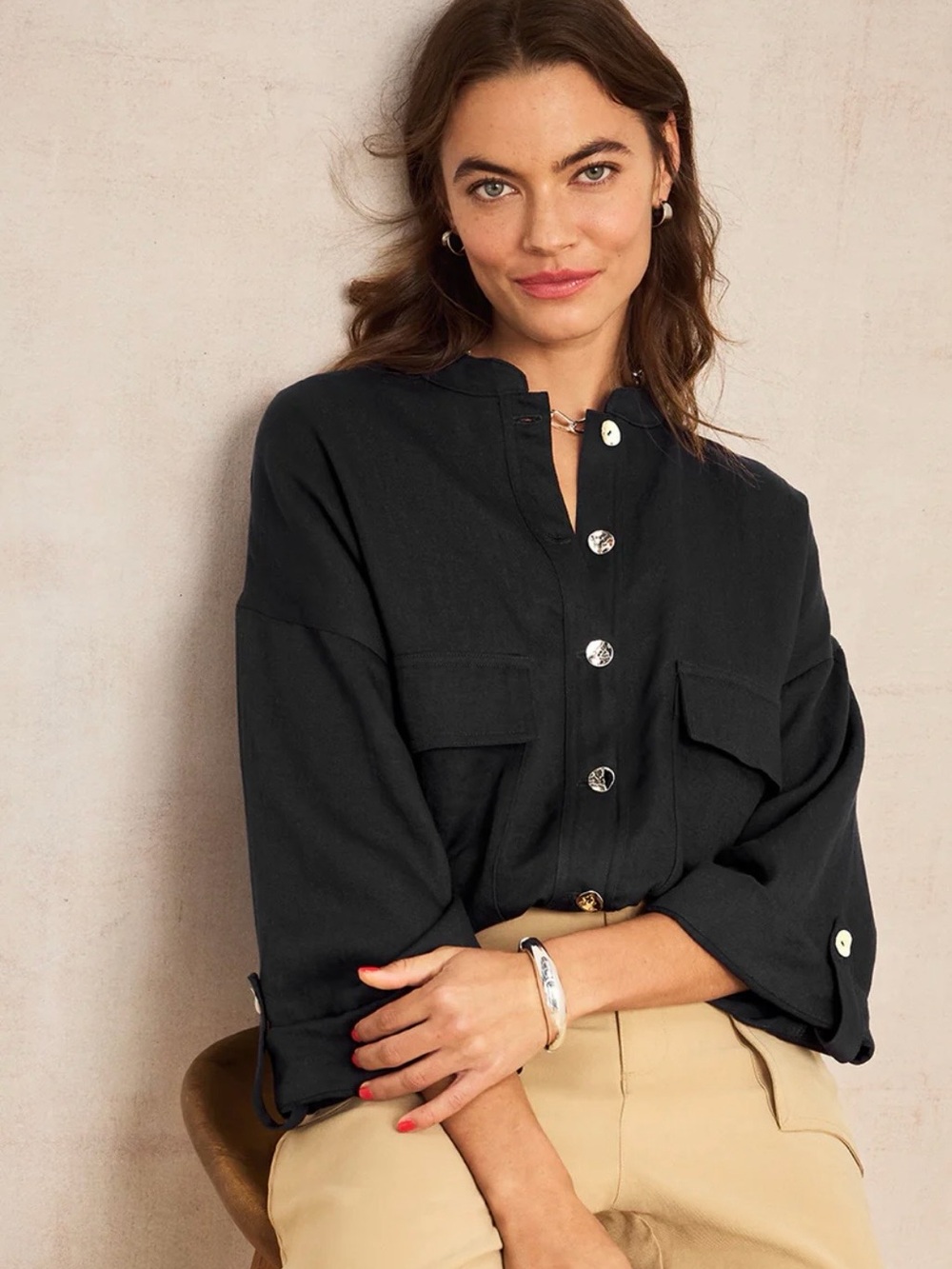 Evereve Utility Bomber Jacket NWT - Picture 7 of 8